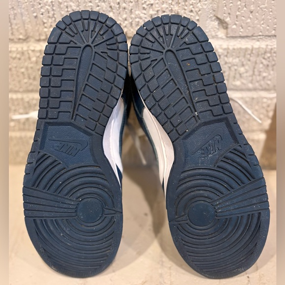 Nike Dunk Low Midnight Navy White Men’s 8.5 Good Condition No Box - Picture 9 of 9
